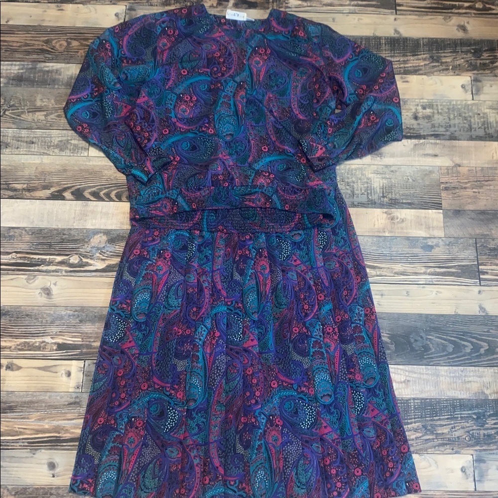 Vintage Alfred Dunner Vibrant 2piece outfit size 18